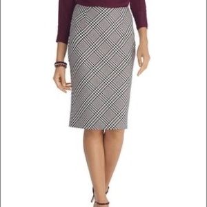 White House Black Market Black and White Pencil Skirt